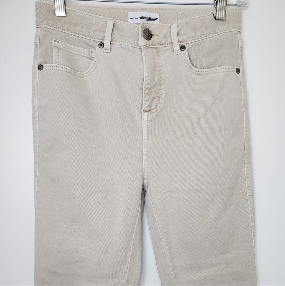 High waist straight pants